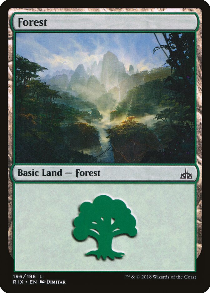 Forest (196) [Rivals of Ixalan] | Odin's Place