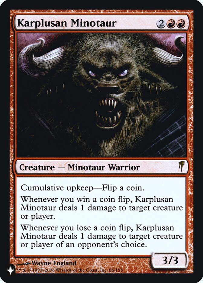 Karplusan Minotaur [Secret Lair: Heads I Win, Tails You Lose] | Odin's Place