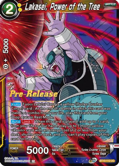 Lakasei, Power of the Tree (BT15-113) [Saiyan Showdown Prerelease Promos] | Odin's Place