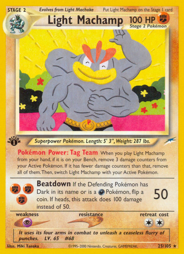 Light Machamp (25/105) [Neo Destiny 1st Edition] | Odin's Place