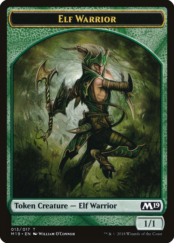 Elf Warrior Token (13) [Core Set 2019 Tokens] | Odin's Place