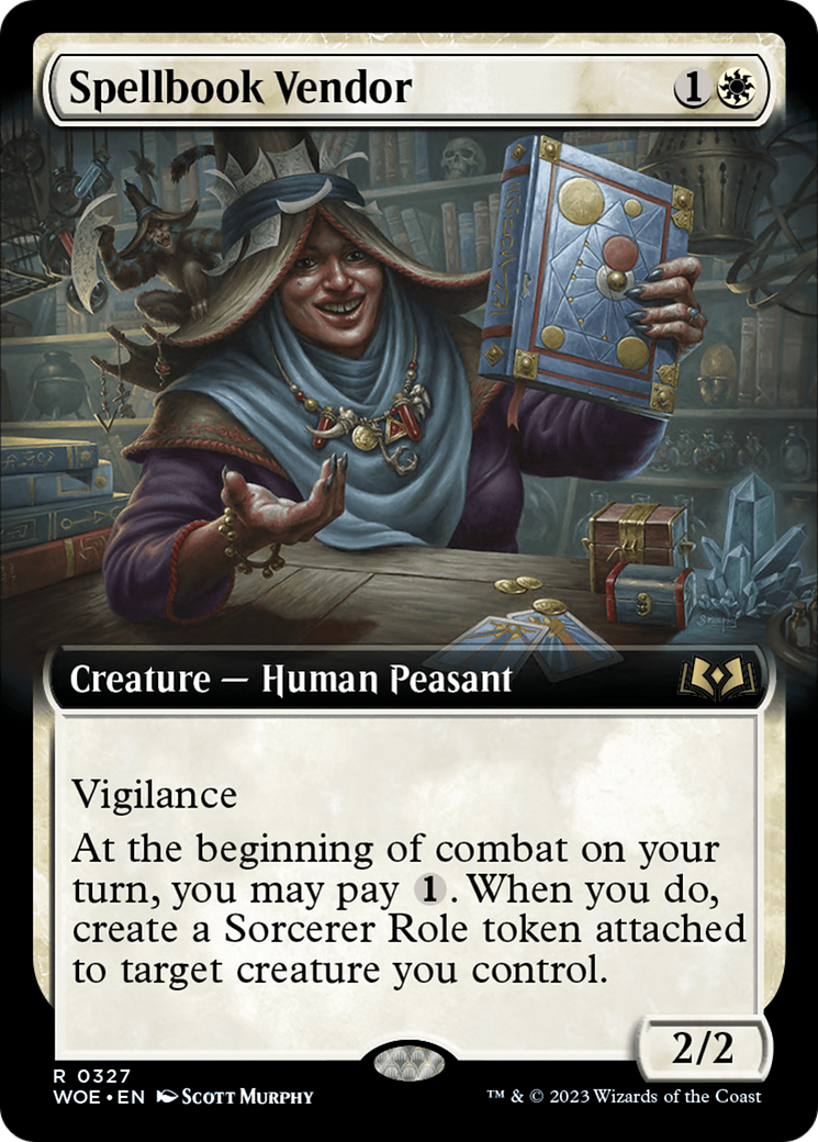 Spellbook Vendor (Extended Art) [Wilds of Eldraine] | Odin's Place