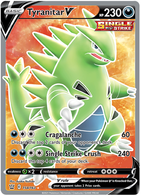 Tyranitar V (154/163) [Sword & Shield: Battle Styles] | Odin's Place