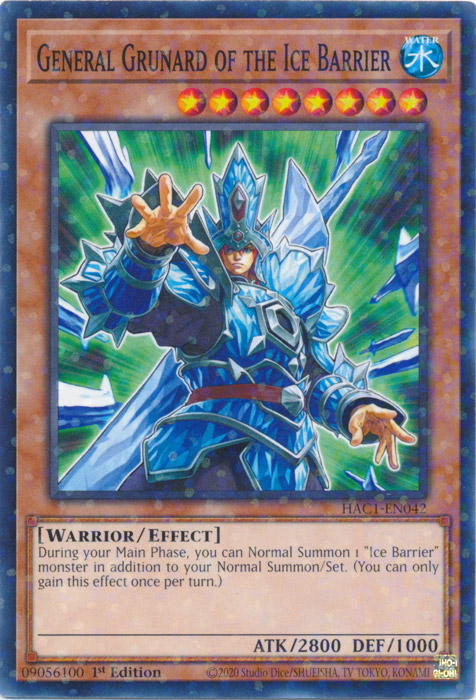 General Grunard of the Ice Barrier (Duel Terminal) [HAC1-EN042] Common | Odin's Place