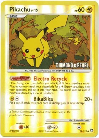 Pikachu (94/123) [Burger King Promos: 2008 Collection] | Odin's Place