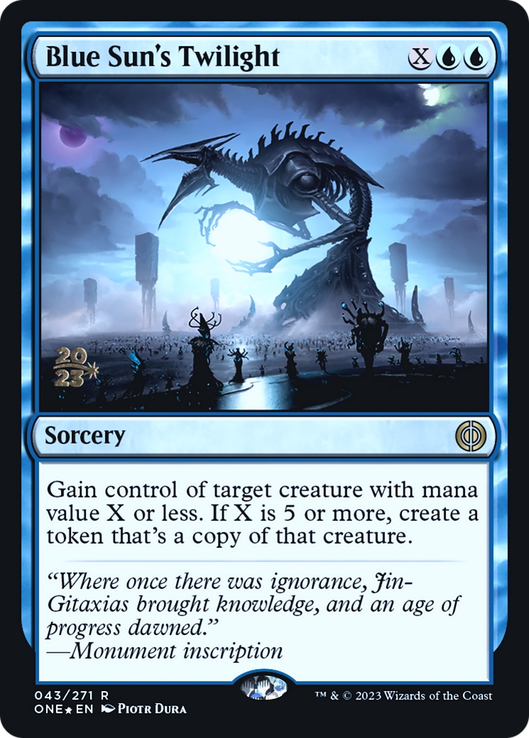 Blue Sun's Twilight [Phyrexia: All Will Be One Prerelease Promos] | Odin's Place