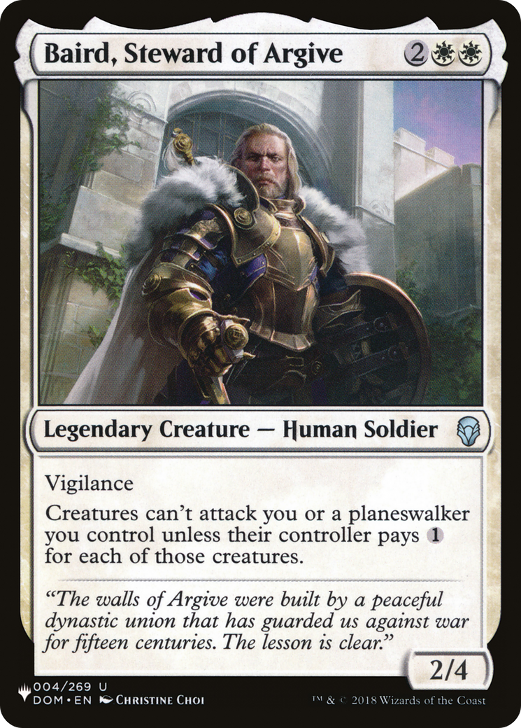 Baird, Steward of Argive [The List] | Odin's Place