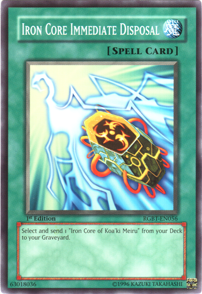 Iron Core Immediate Disposal [RGBT-EN056] Common | Odin's Place