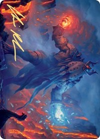 Aegar, the Freezing Flame (Gold-Stamped Signature) [Kaldheim Art Series] | Odin's Place