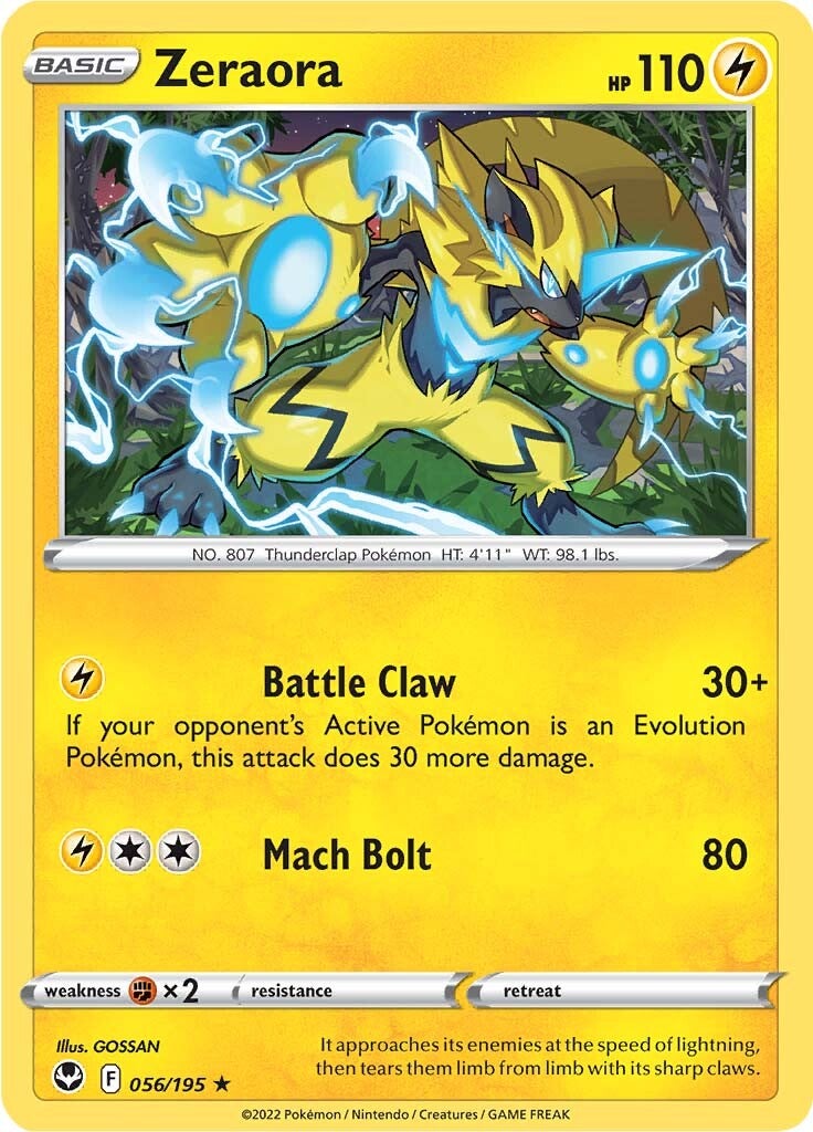 Zeraora (056/195) [Sword & Shield: Silver Tempest] | Odin's Place