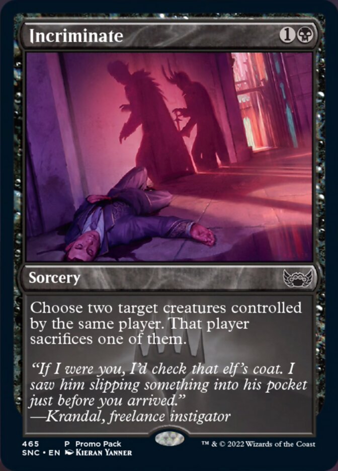 Incriminate (Promo Pack) [Streets of New Capenna] | Odin's Place