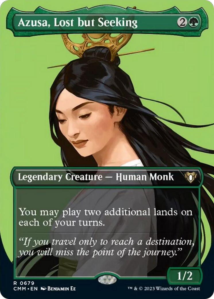 Azusa, Lost but Seeking (Borderless Profile) [Commander Masters] | Odin's Place