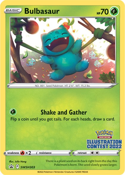 Bulbasaur (SWSH303) (Illustration Contest 2022) [Sword & Shield: Black Star Promos] | Odin's Place