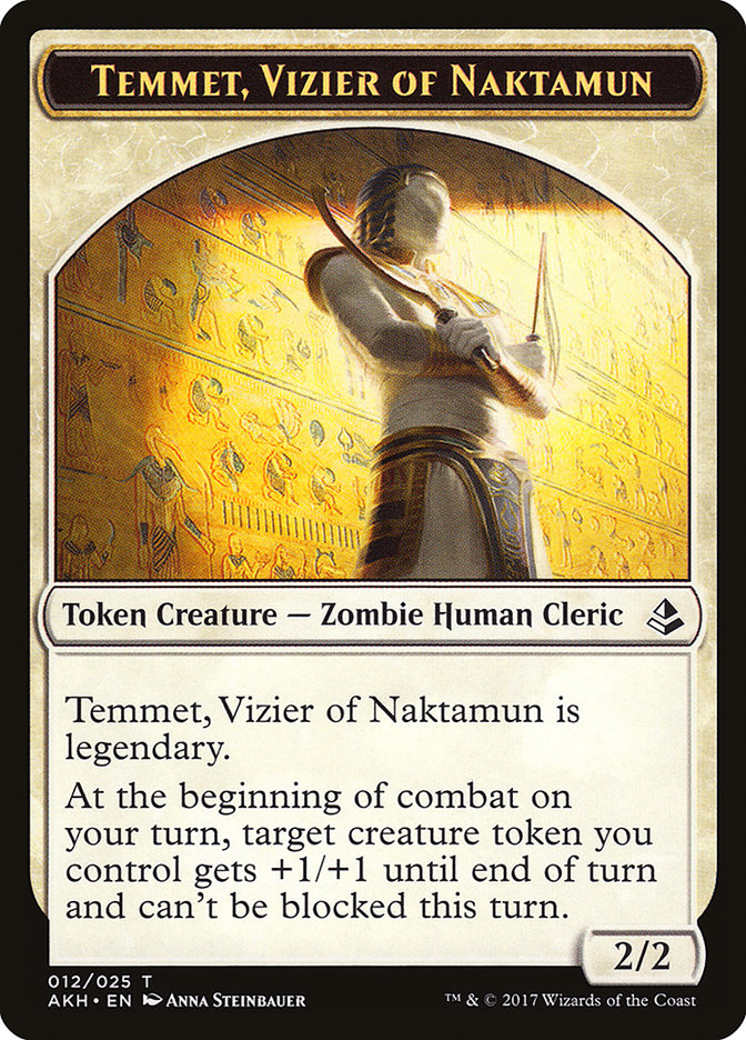 Temmet, Vizier of Naktamun Token (12) [Amonkhet Tokens] | Odin's Place