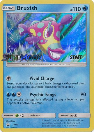 Bruxish (SM11) (Staff Prerelease Promo) [Sun & Moon: Black Star Promos] | Odin's Place