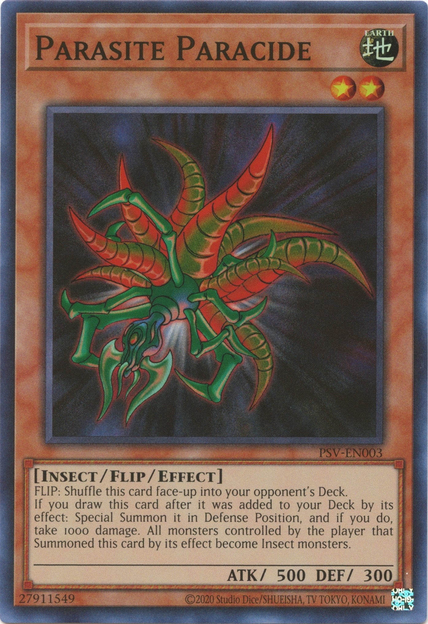 Parasite Paracide (25th Anniversary) [PSV-EN003] Super Rare | Odin's Place