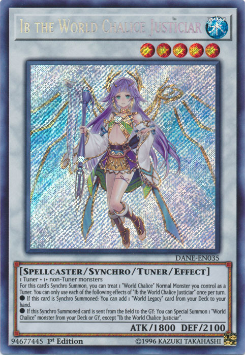 Ib the World Chalice Justiciar [DANE-EN035] Secret Rare | Odin's Place