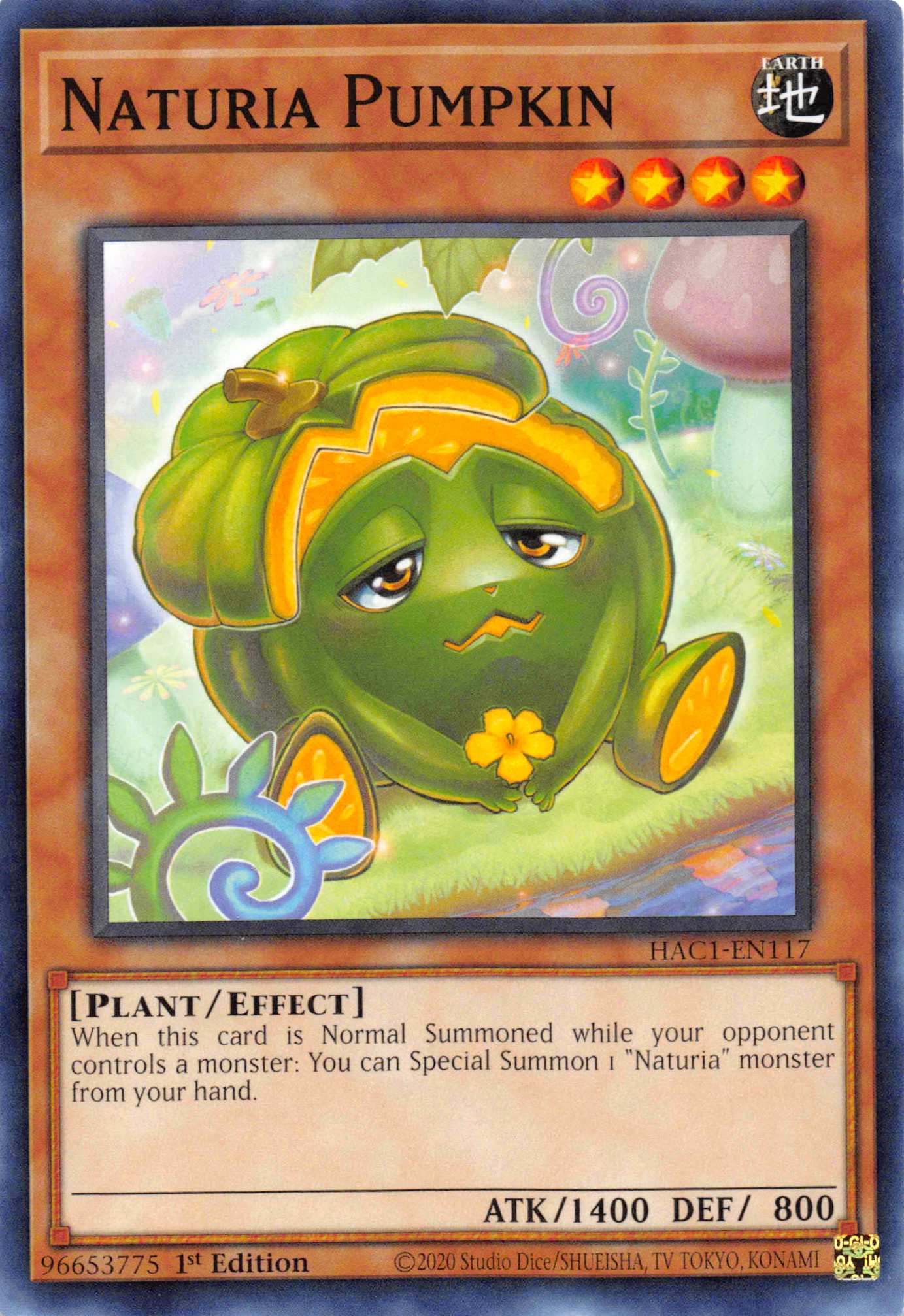 Naturia Pumpkin (Duel Terminal) [HAC1-EN117] Parallel Rare | Odin's Place