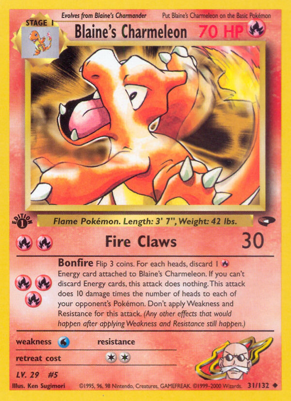Blaine's Charmeleon (31/132) [Gym Challenge 1st Edition] | Odin's Place