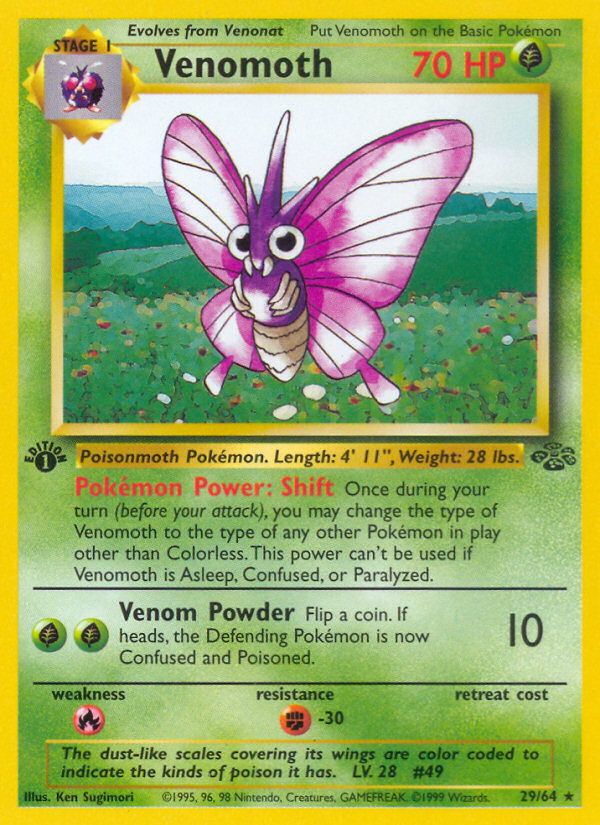 Venomoth (29/64) [Jungle 1st Edition] | Odin's Place