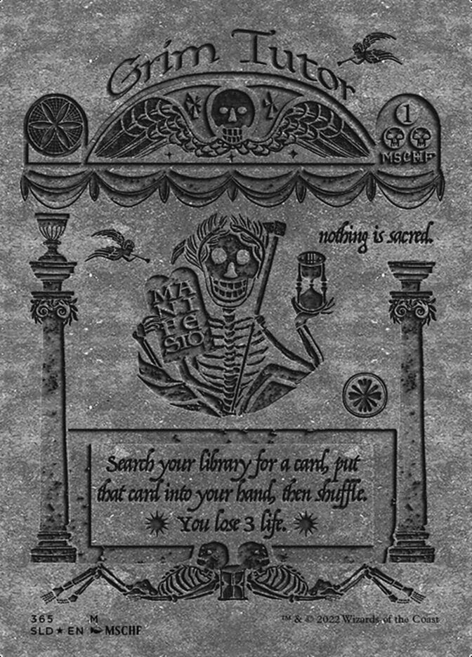 Grim Tutor (Borderless) (Foil Etched) [Secret Lair Drop Series] | Odin's Place