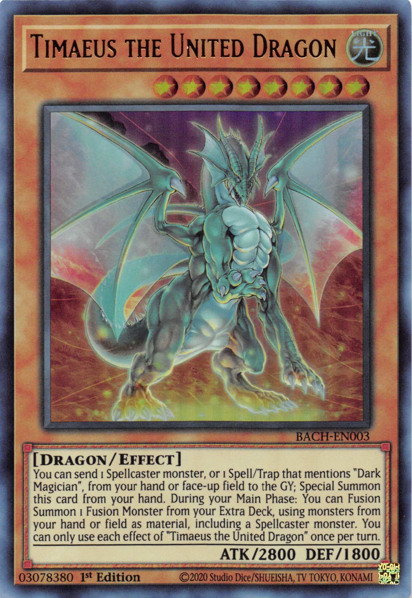 Timaeus the United Dragon [BACH-EN003] Ultra Rare | Odin's Place