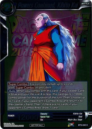 Powers Combined, Kibito Kai (Metallic Foil) (Event Pack 2018) (BT3-043) [Promotion Cards] | Odin's Place