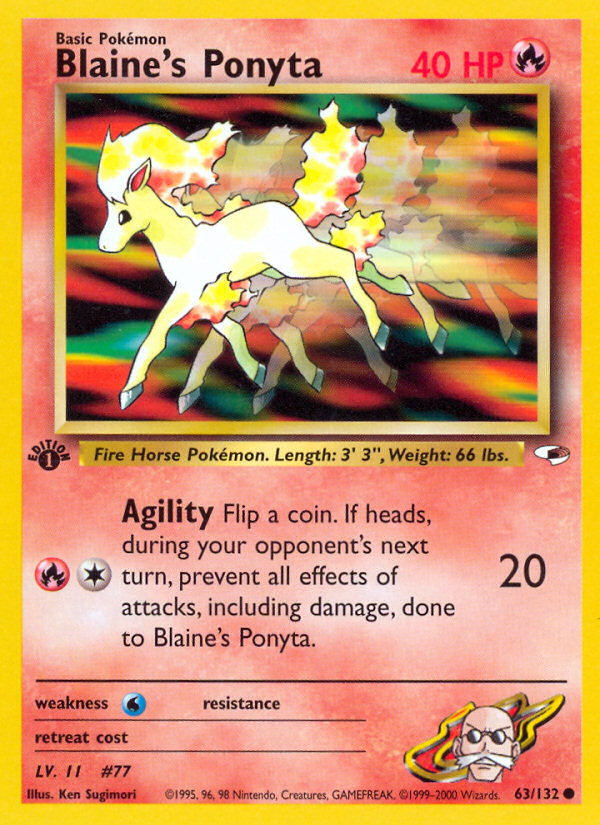 Blaine's Ponyta (63/132) [Gym Heroes 1st Edition] | Odin's Place