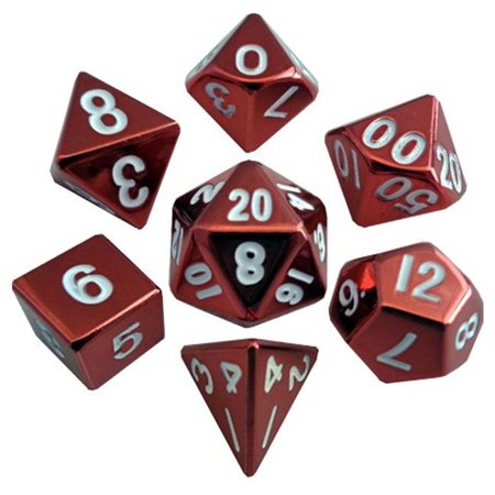 MDG Metal Red with White Poly 7 set | Odin's Place
