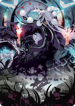 Echo of Death's Wail Art Card [Kamigawa: Neon Dynasty Art Series] | Odin's Place