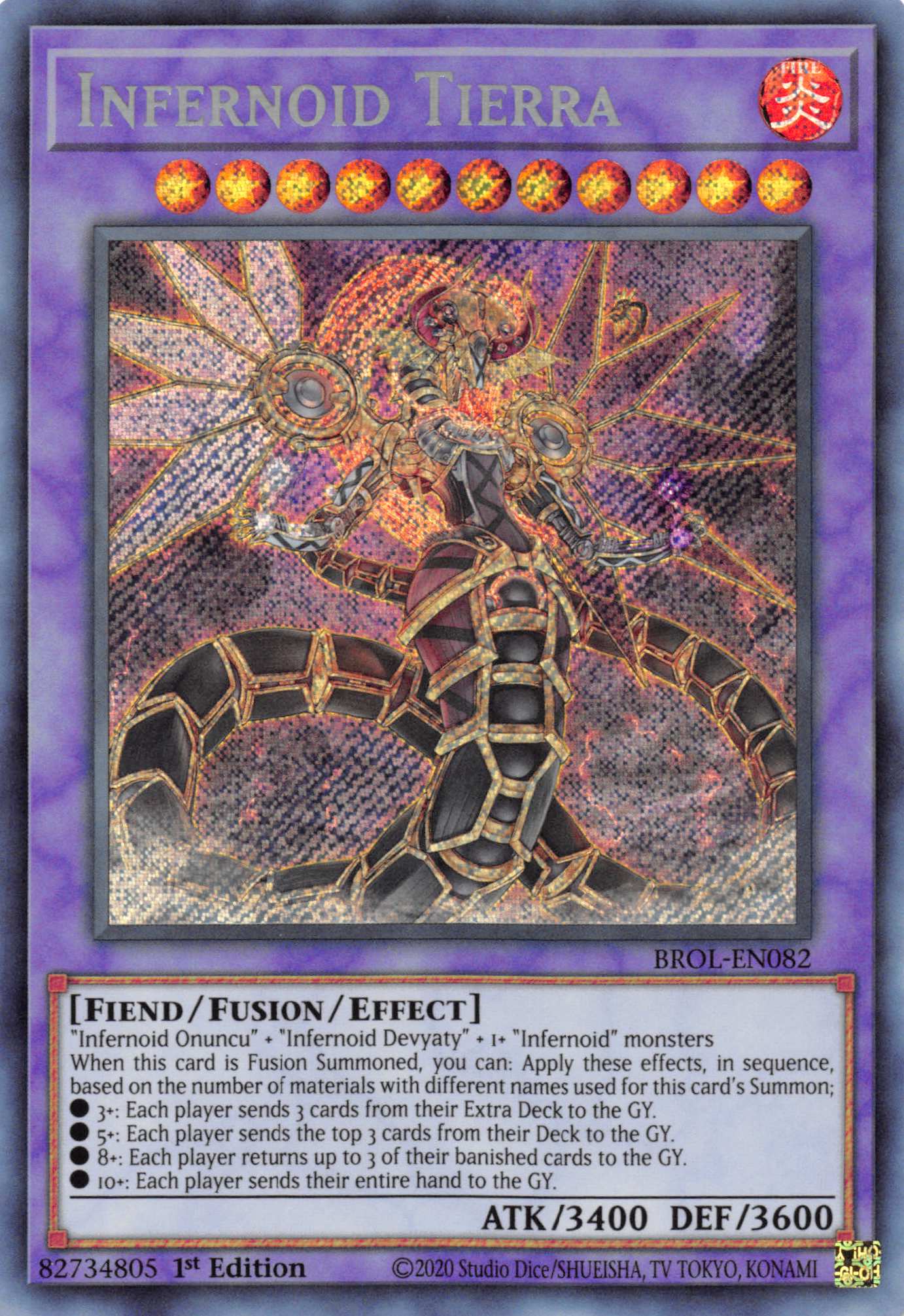 Infernoid Tierra [BROL-EN082] Secret Rare | Odin's Place