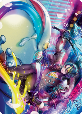 Tatsunari, Toad Rider Art Card [Kamigawa: Neon Dynasty Art Series] | Odin's Place