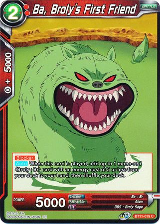 Ba, Broly's First Friend (BT11-019) [Vermilion Bloodline 2nd Edition] | Odin's Place