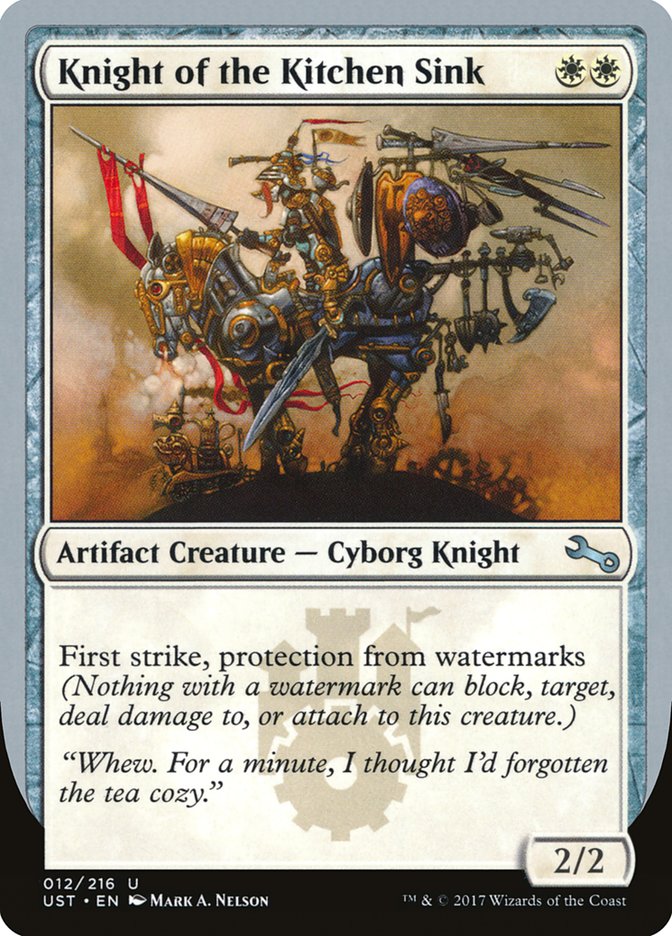 Knight of the Kitchen Sink (12) ("protection from watermarks") [Unstable] | Odin's Place
