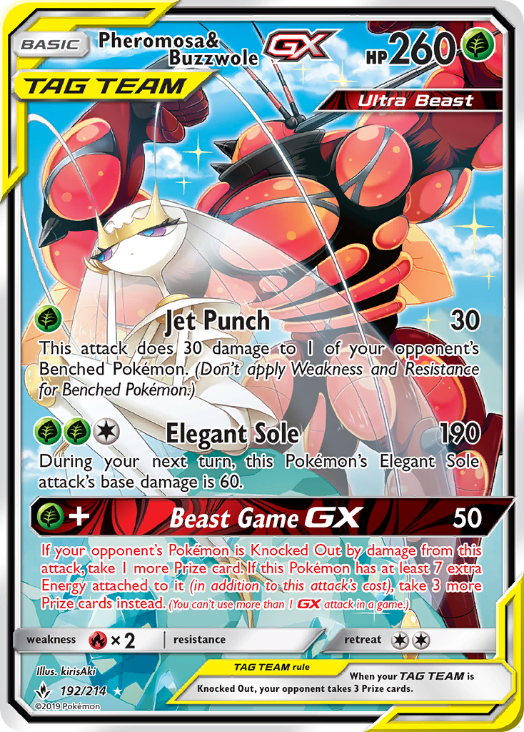 Pheromosa & Buzzwole GX (192/214) [Sun & Moon: Unbroken Bonds] | Odin's Place