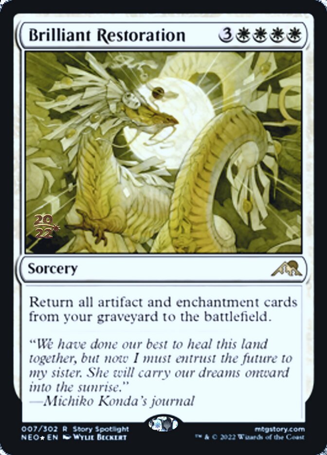 Brilliant Restoration [Kamigawa: Neon Dynasty Prerelease Promos] | Odin's Place