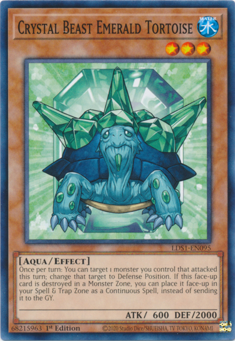 Crystal Beast Emerald Tortoise [LDS1-EN095] Common | Odin's Place