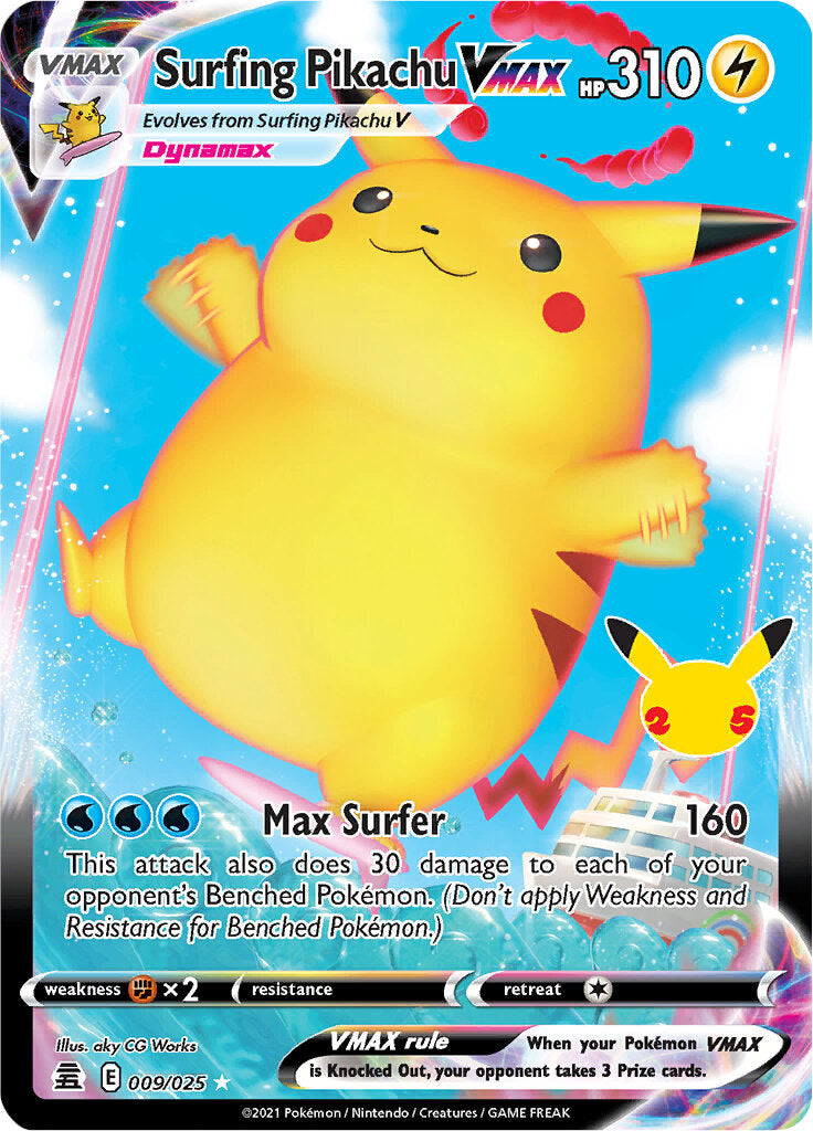 Surfing Pikachu VMAX (009/025) [Celebrations: 25th Anniversary] | Odin's Place