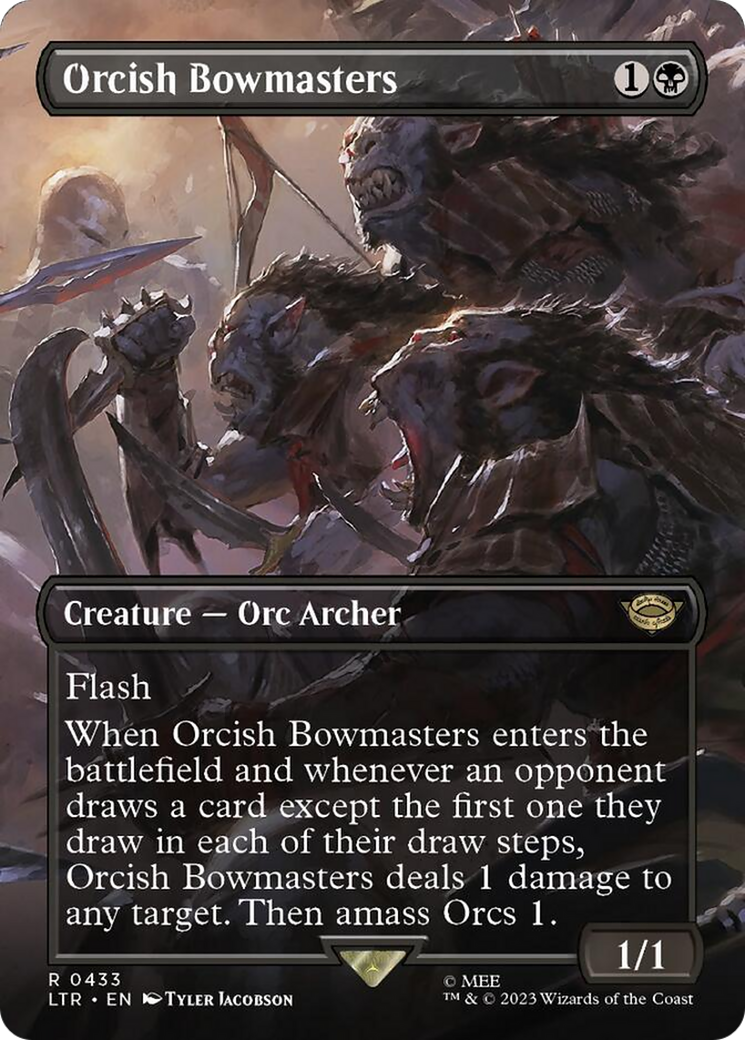 Orcish Bowmasters (Borderless Alternate Art) [The Lord of the Rings: Tales of Middle-Earth] | Odin's Place