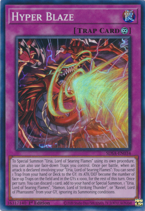 Hyper Blaze [SDSA-EN034] Super Rare | Odin's Place