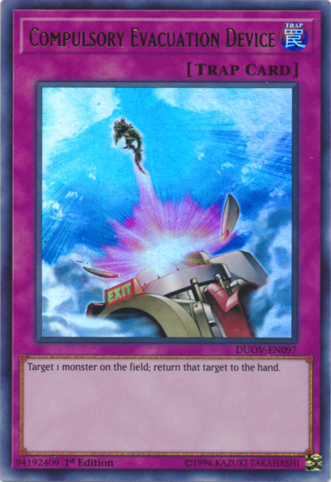 Compulsory Evacuation Device [DUOV-EN097] Ultra Rare | Odin's Place