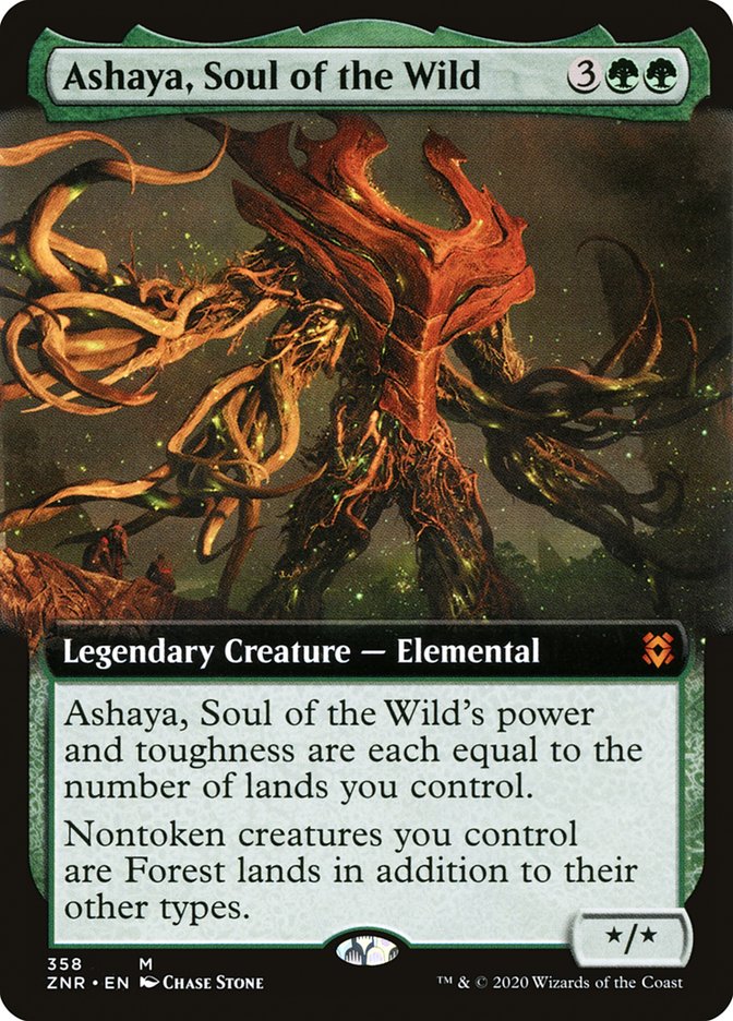 Ashaya, Soul of the Wild (Extended Art) [Zendikar Rising] | Odin's Place