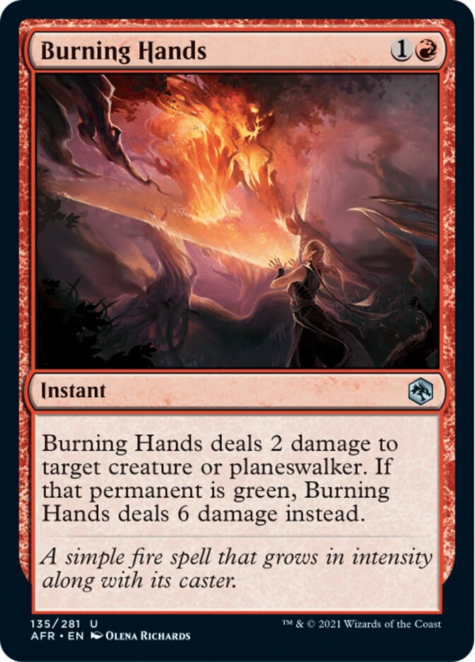 Burning Hands [Dungeons & Dragons: Adventures in the Forgotten Realms] | Odin's Place