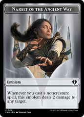 Narset of the Ancient Way Emblem // Wizard Double-Sided Token [Commander Masters Tokens] | Odin's Place