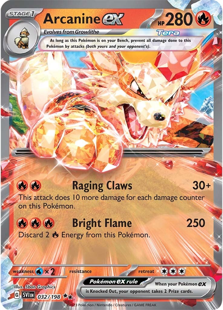 Arcanine ex (032/198) [Scarlet & Violet: Base Set] | Odin's Place