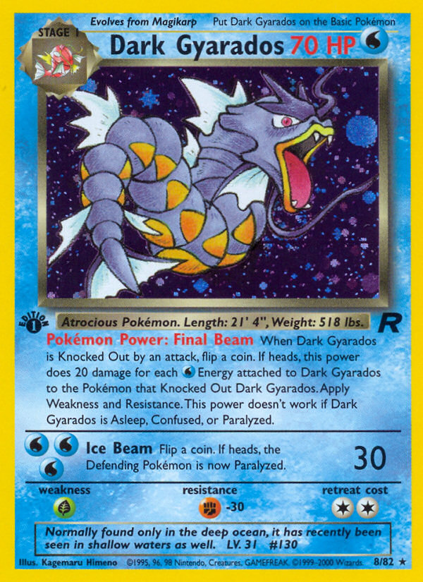 Dark Gyarados (8/82) [Team Rocket 1st Edition] | Odin's Place