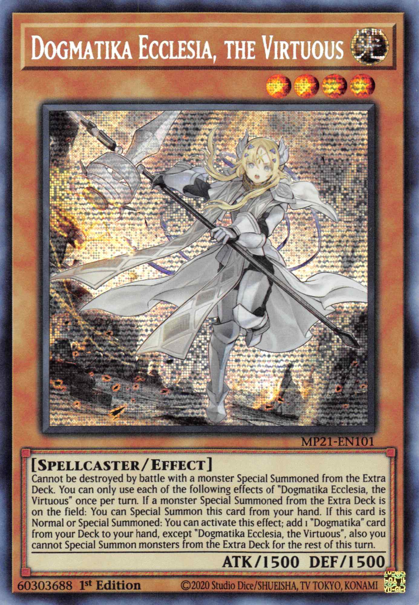 Dogmatika Ecclesia, the Virtuous [MP21-EN101] Prismatic Secret Rare | Odin's Place