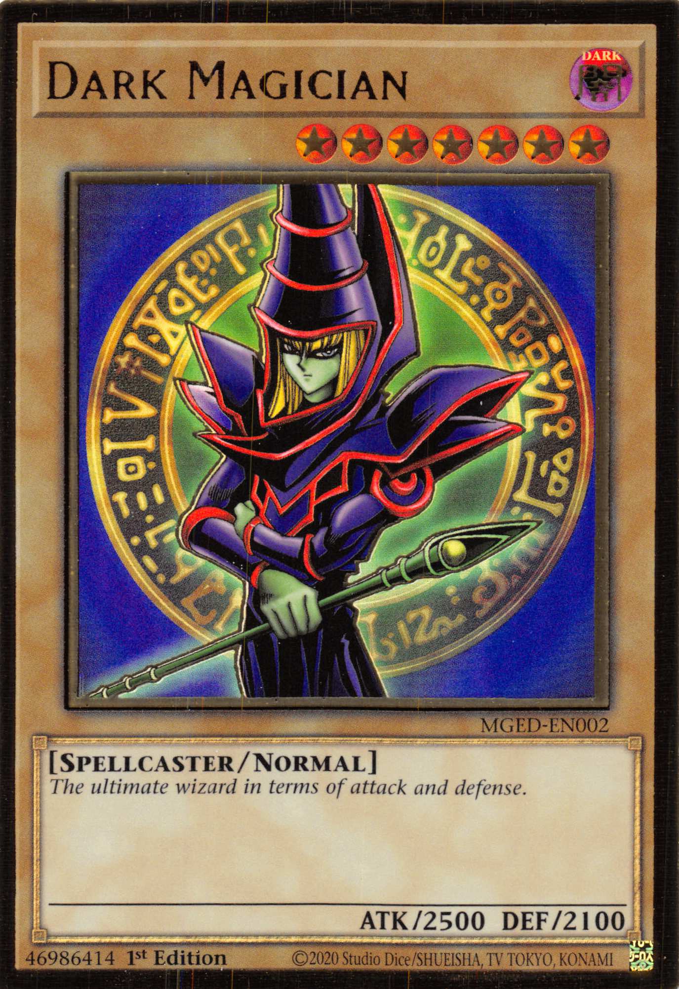 Dark Magician (Alternate Art) [MGED-EN002] Gold Rare | Odin's Place