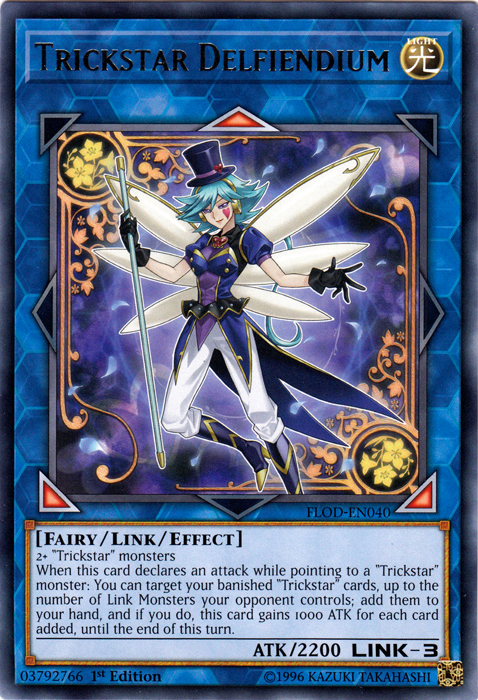 Trickstar Delfiendium [FLOD-EN040] Rare | Odin's Place