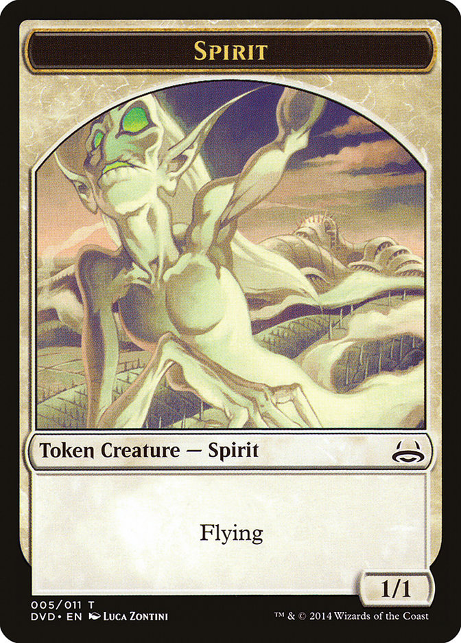 Spirit Token (5) (Divine vs. Demonic) [Duel Decks Anthology Tokens] | Odin's Place